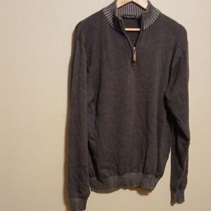 London Fog Men's Quarter Zipper Sweater Size L